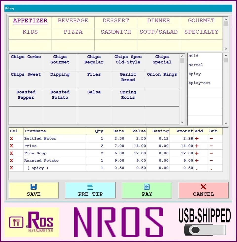 Restaurant POS Billing Software – Point of Sale Order NROS
